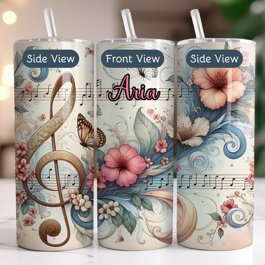 Personalized Music Tumbler 20oz
