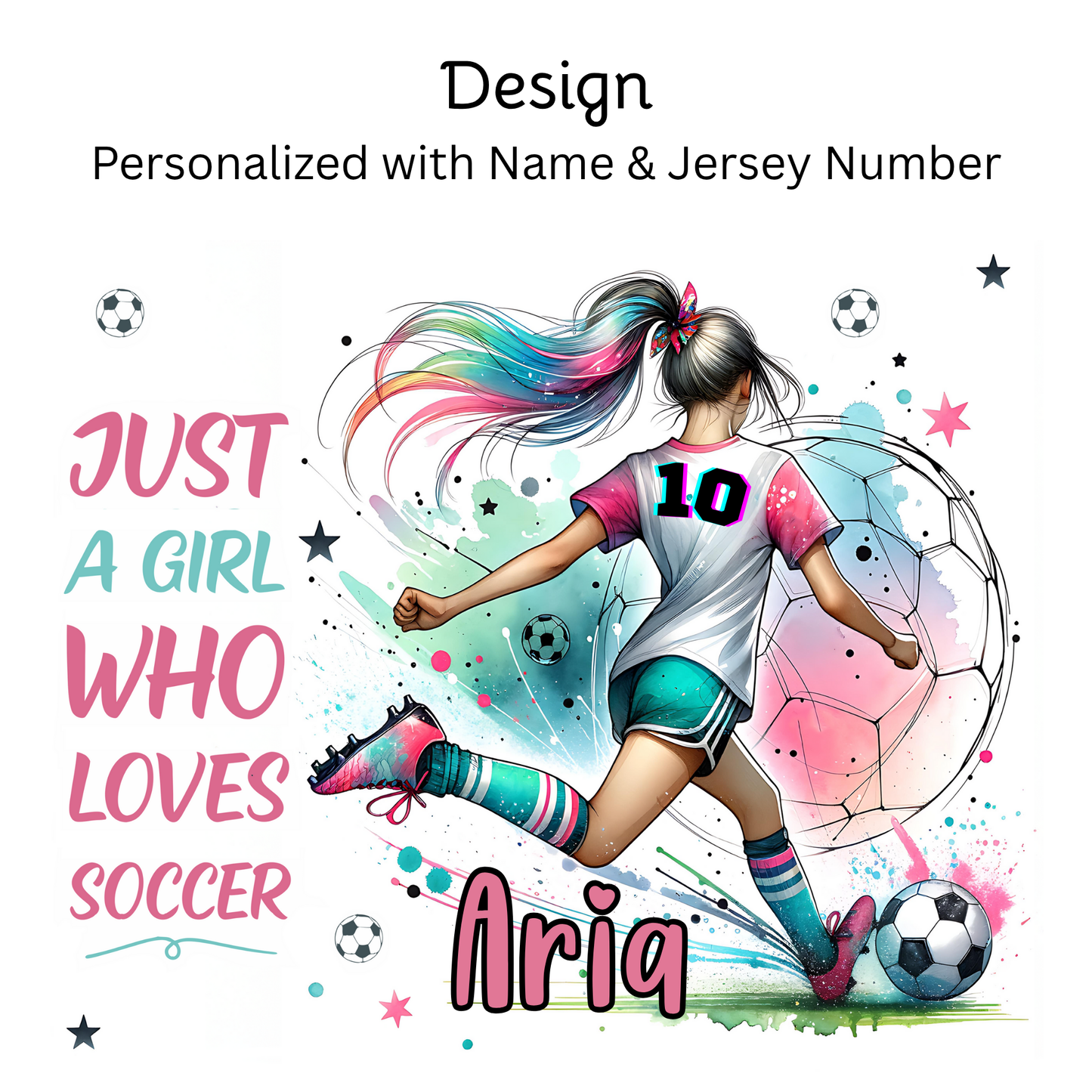 Soccer Lover’s Tumbler – Personalized 20oz Cup with Name & Number