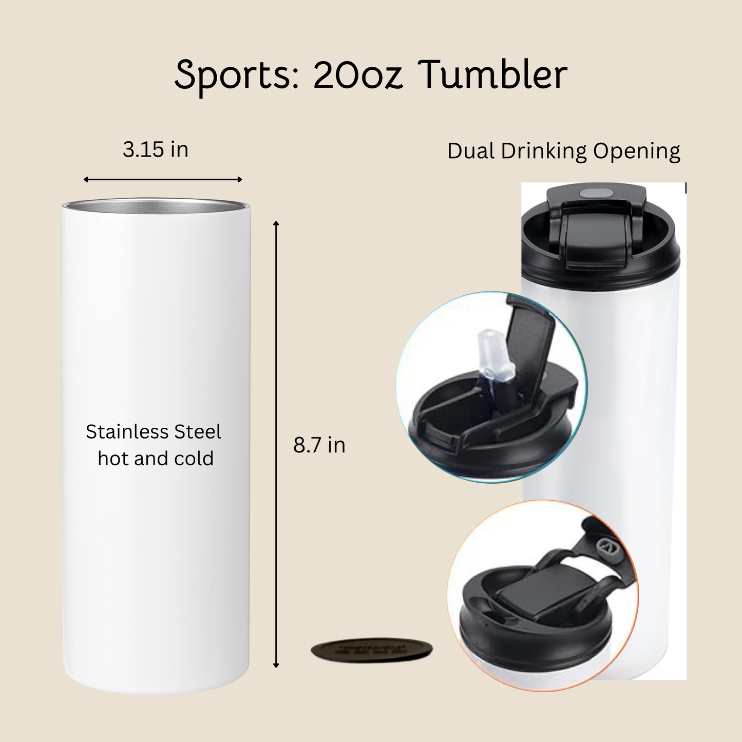 Soccer Lover’s Tumbler – Personalized 20oz Cup with Name & Number