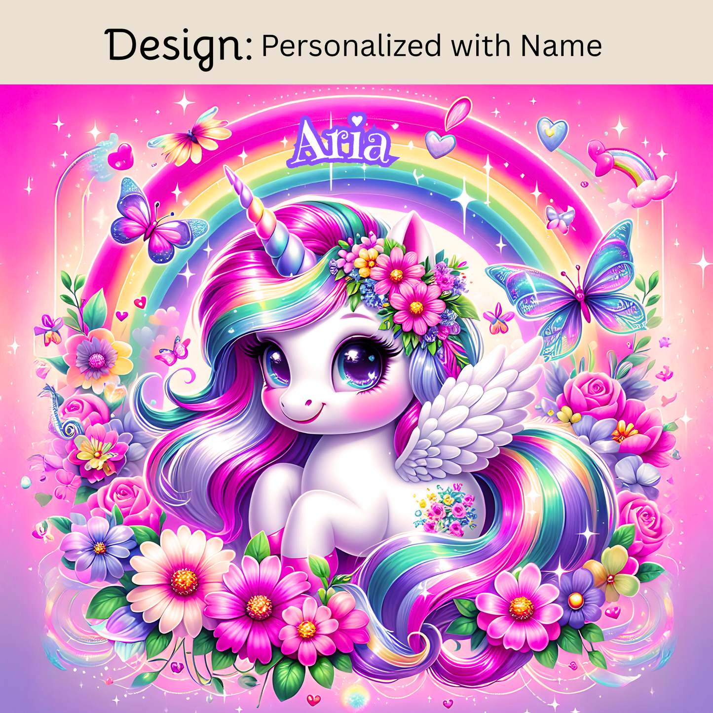 Personalized Magical Unicorn Tumbler 20oz